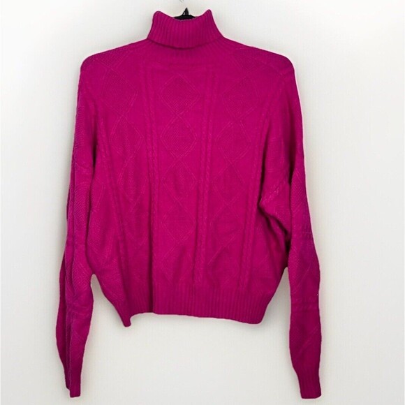 NWT TRUTH by Republic Woman’s Long Sleeve Turtleneck Sweater Top Berry Pink XL - Picture 5 of 6
